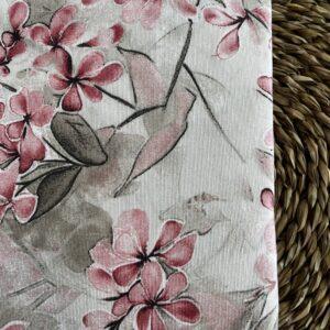 Loneta Flores Acuarela en Rosa
