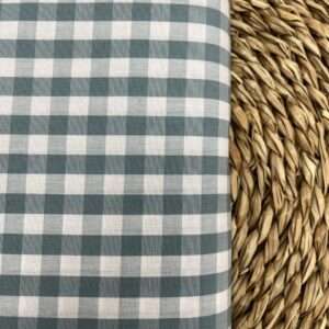 Popelín Cuadro Verde Jade