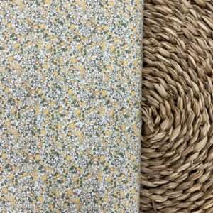 Popelín Flor Liberty Amarilla