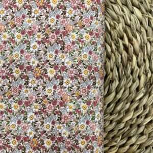 Popelín Flor Liberty Rosa Palo