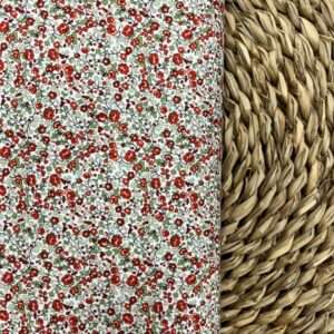 Popelín Flor Liberty Roja